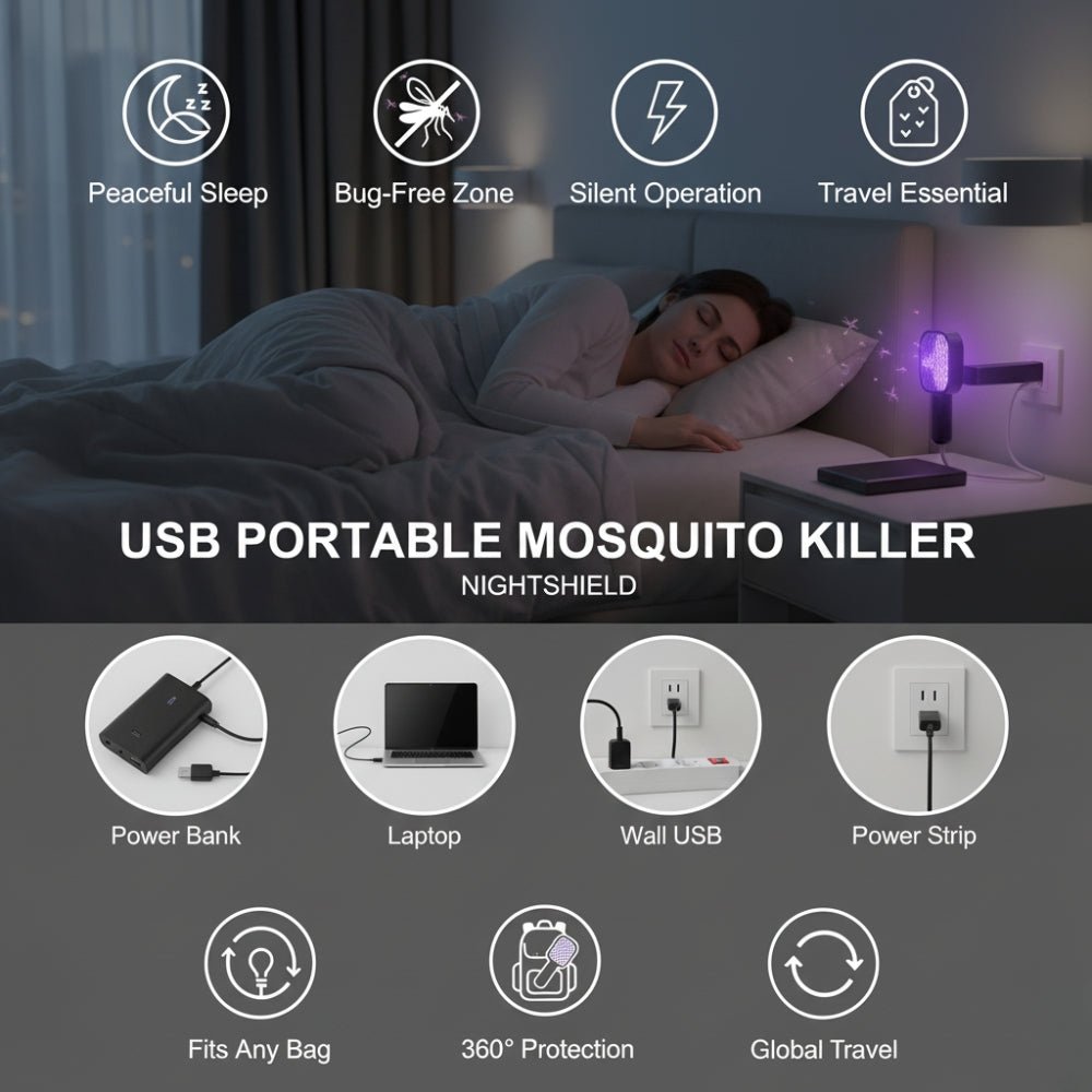 USB Portable Mosquito Killer Lamp + FREE OTG - Parchoun Store